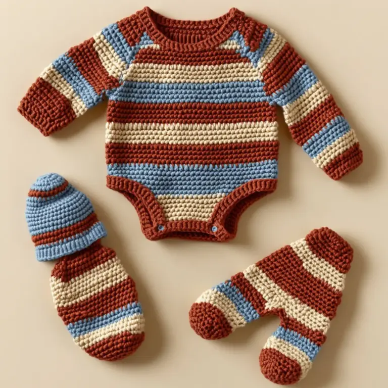 Cozy Baby Romper Crochet Set: Fun & Functional Design