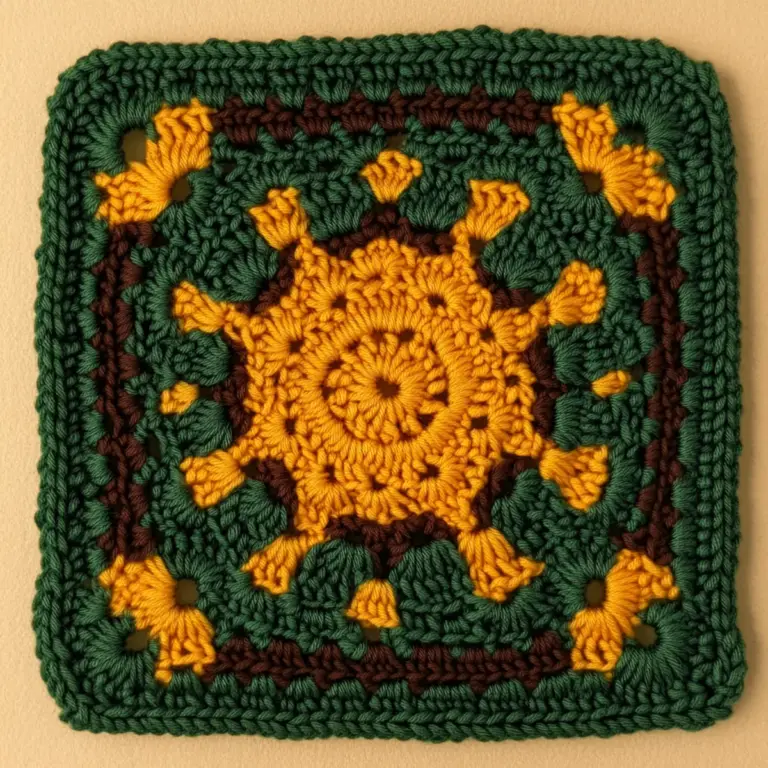 Charming Crochet Floral Squares for Cozy Home Decor
