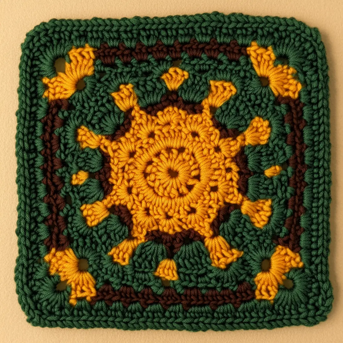 crochet floral squares