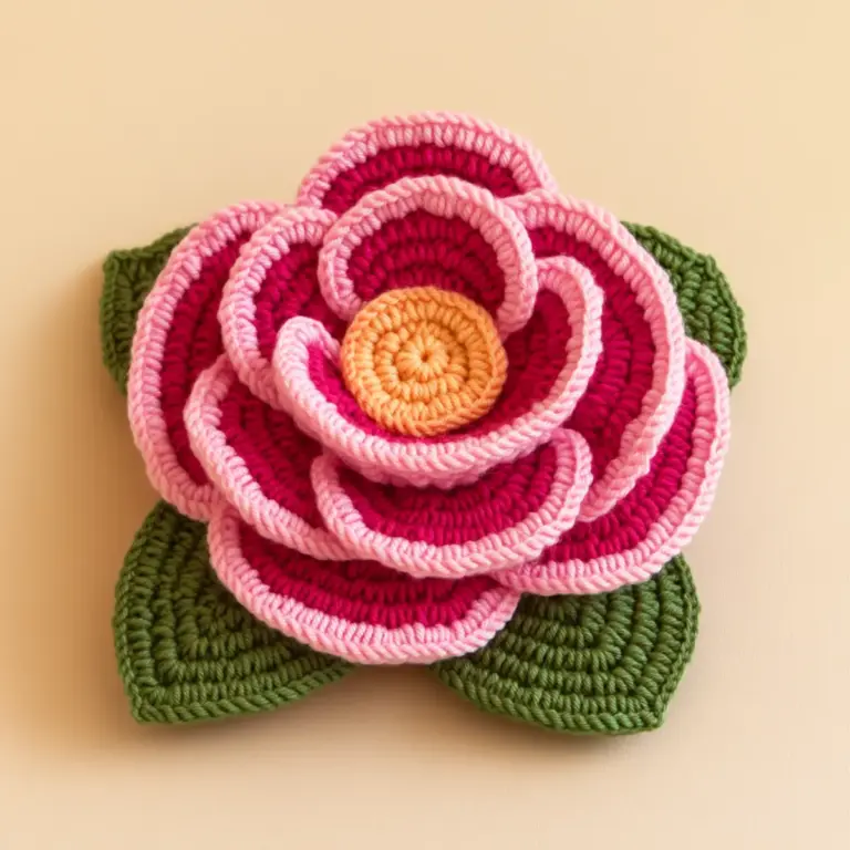 Layered Crochet Carnation Flower for Timeless Decor
