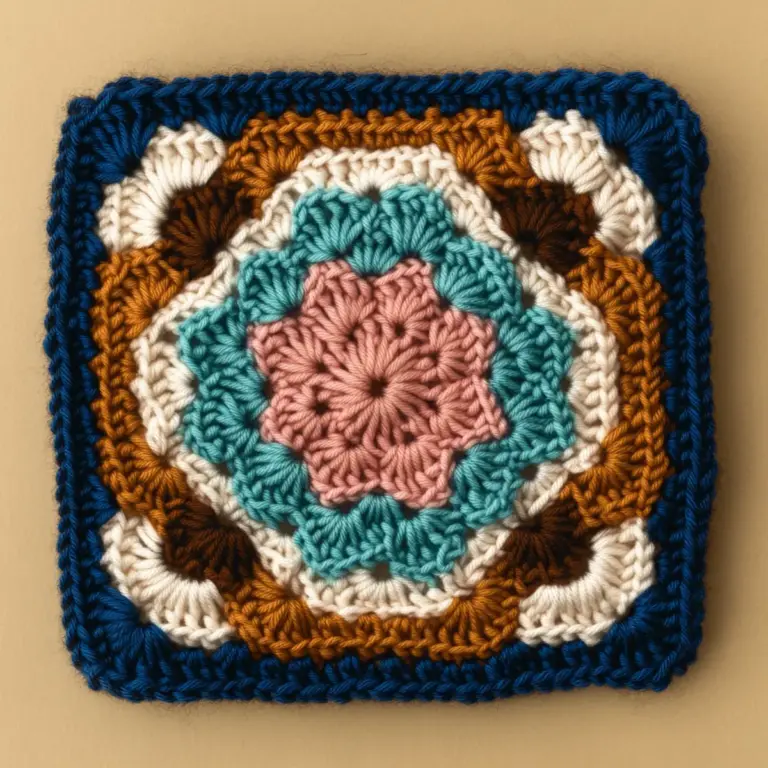 Vibrant Colorful Granny Square: Easy Floral Crochet Delight