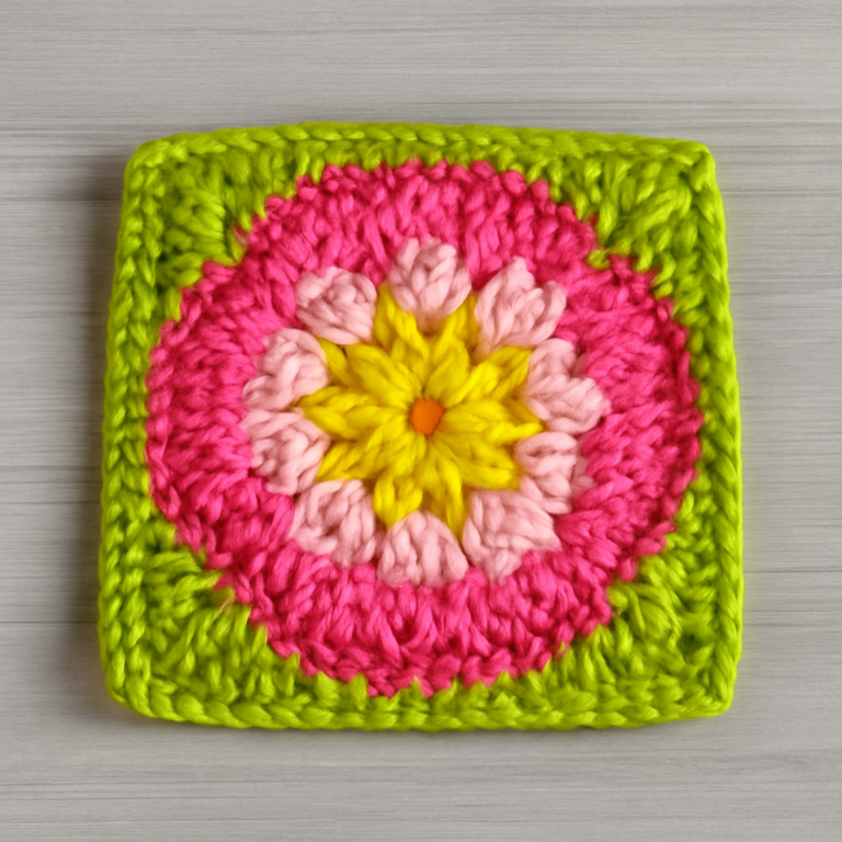 Colorful African Flower Square: A Joyful Crochet Adventure