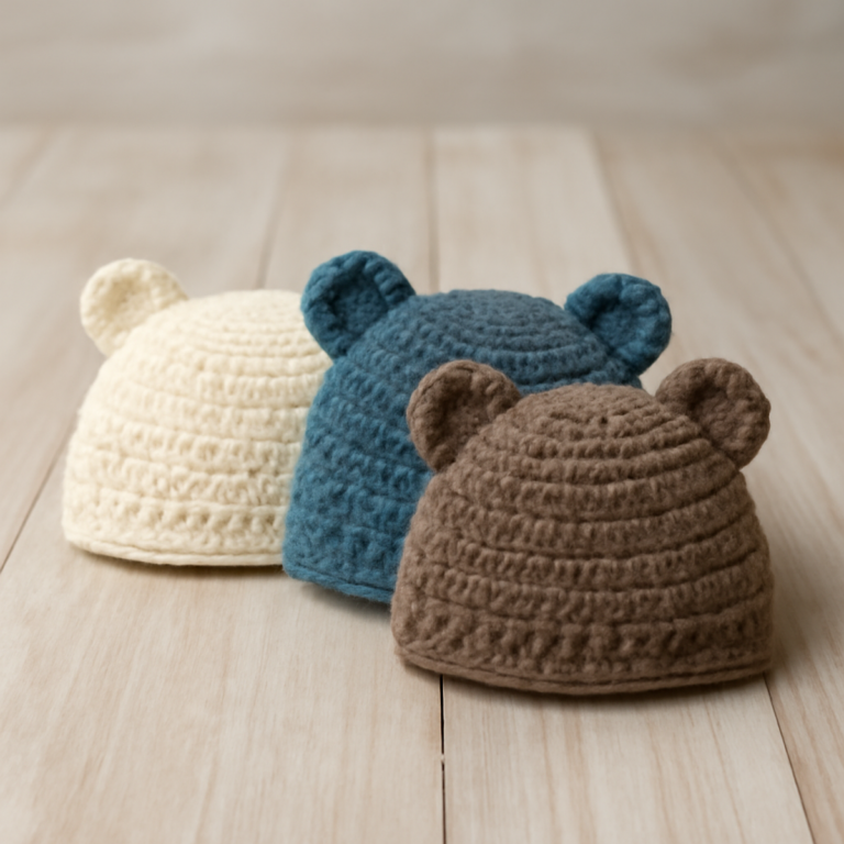 Cozy Baby Bear Crochet Hats for Heartwarming Gifts