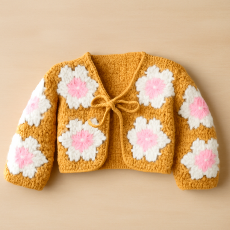 Whimsical Crochet Baby Cardigan for Cozy Playdates