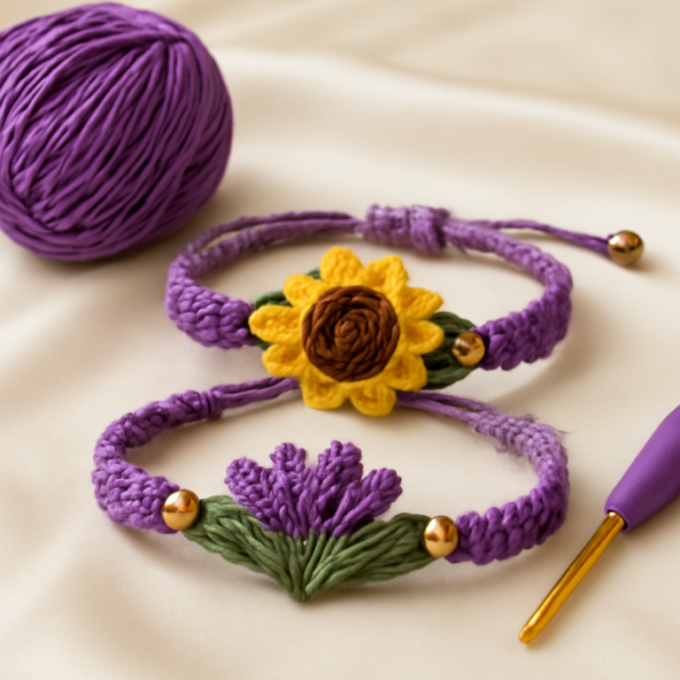 Vibrant Crochet Bracelets: Floral Designs for Every Occasion