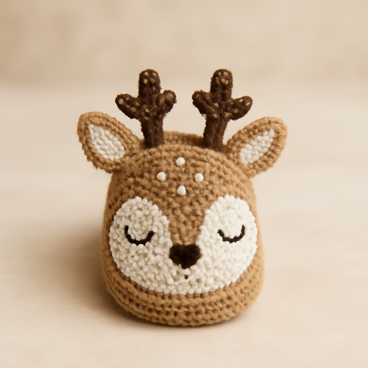 Whimsical Crochet Deer Slippers for Cozy Little Feet