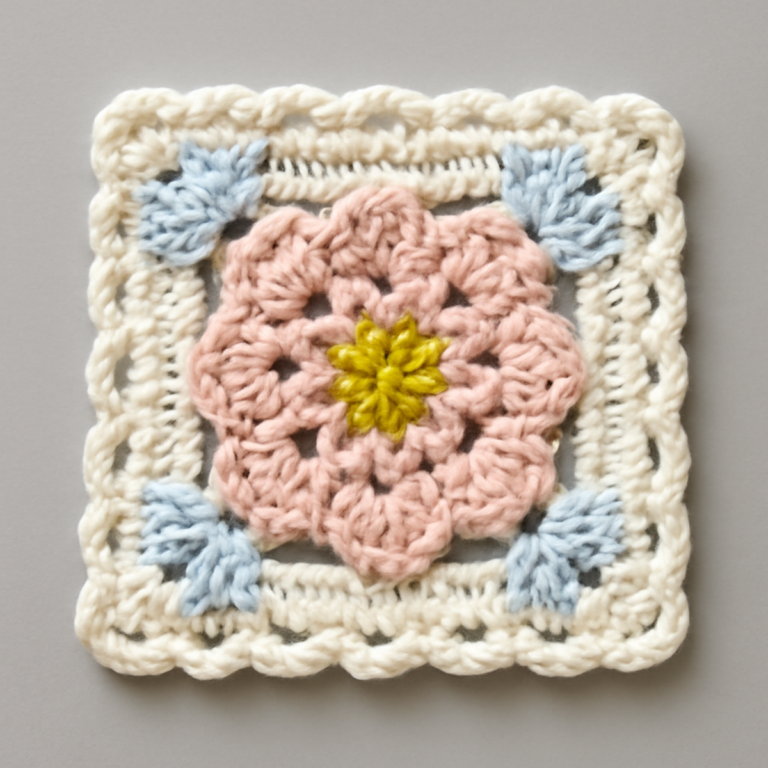 Charming Crochet Floral Motif: Intermediate Pattern Delight