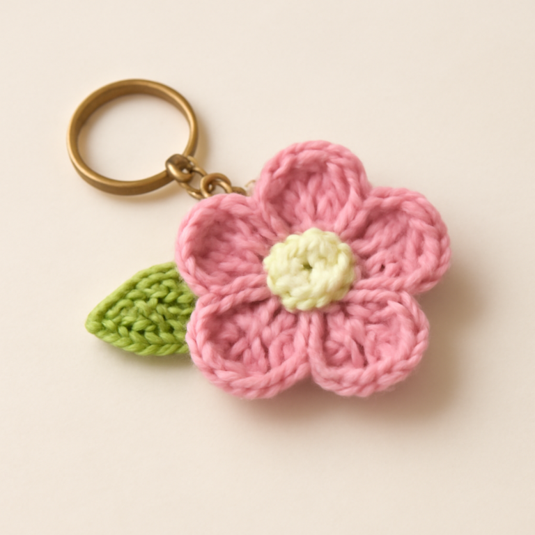 Whimsical Crochet Flower Keychain: A Beginner’s Guide