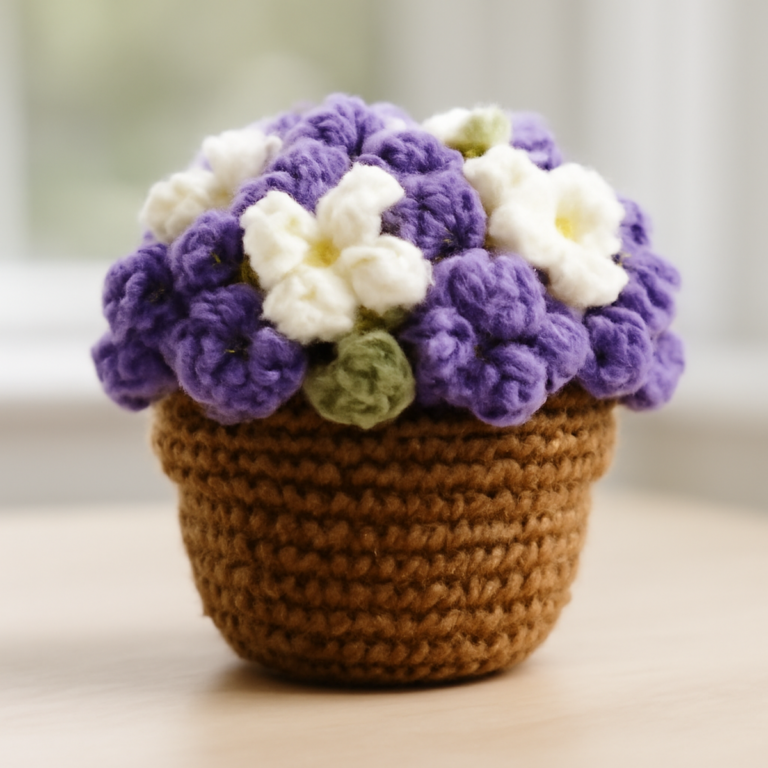 Whimsical Crochet Flower Pot for Cozy Home Decor