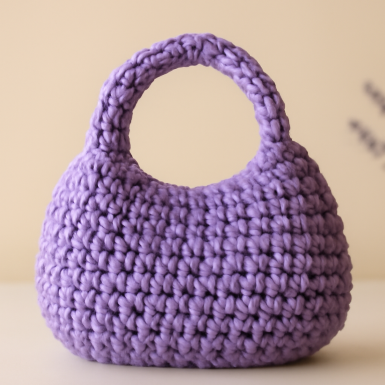 Cozy Crochet Handbag: Create Your Lavender Luxe Tote