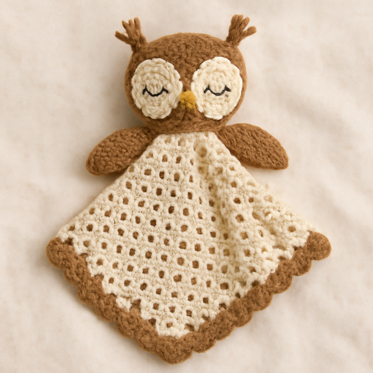 Cozy Crochet Owl Lovey: A Charming Comfort for Little Ones