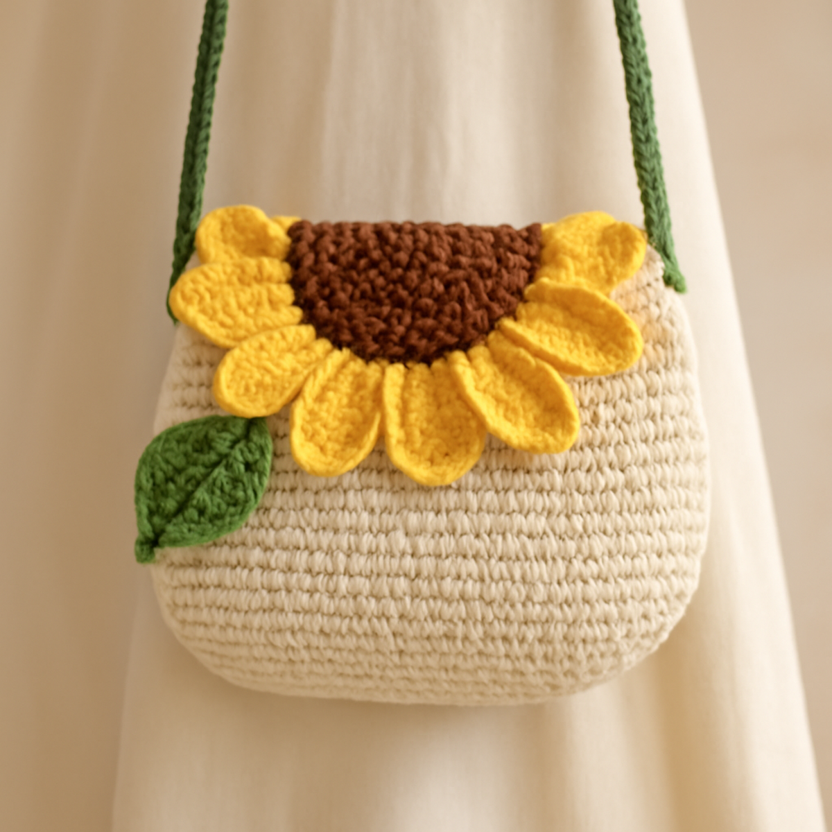 Charming Crochet Sunflower Bag: Functional & Whimsical Design