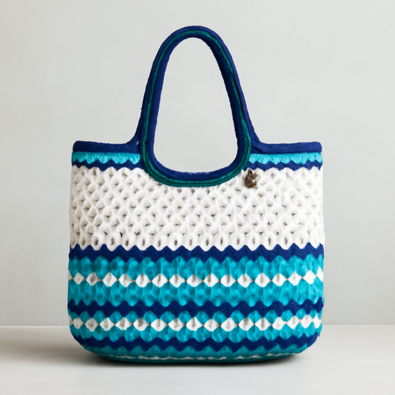 Ocean Wave Crochet Tote Bag: A Playful & Practical Project