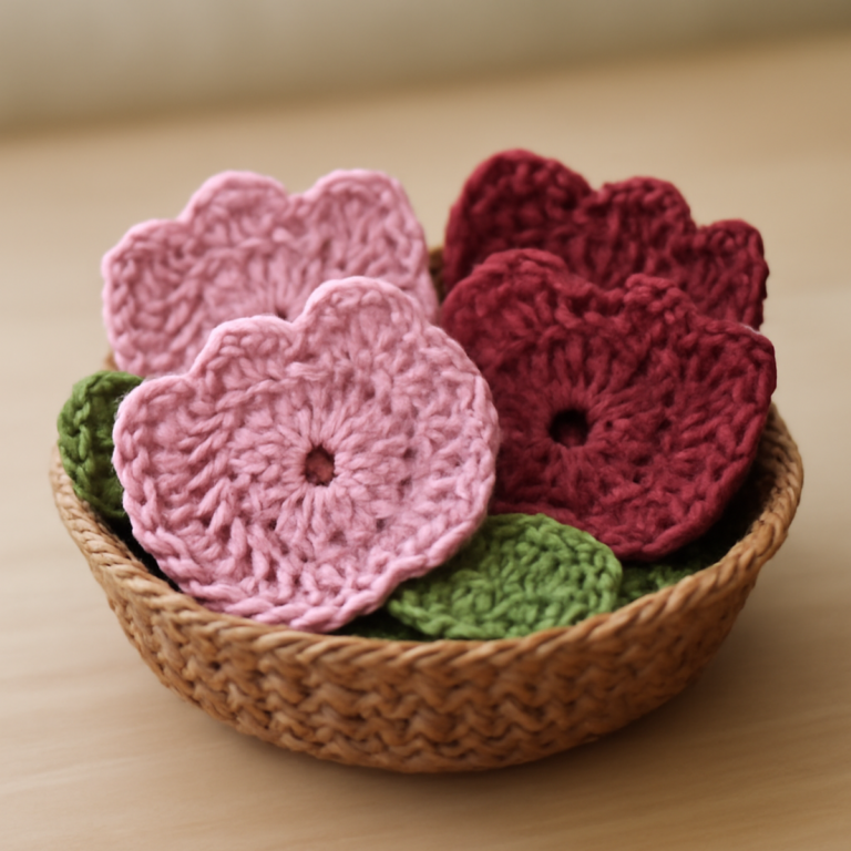 Charming Flower Coasters: Crochet Bliss for Your Home