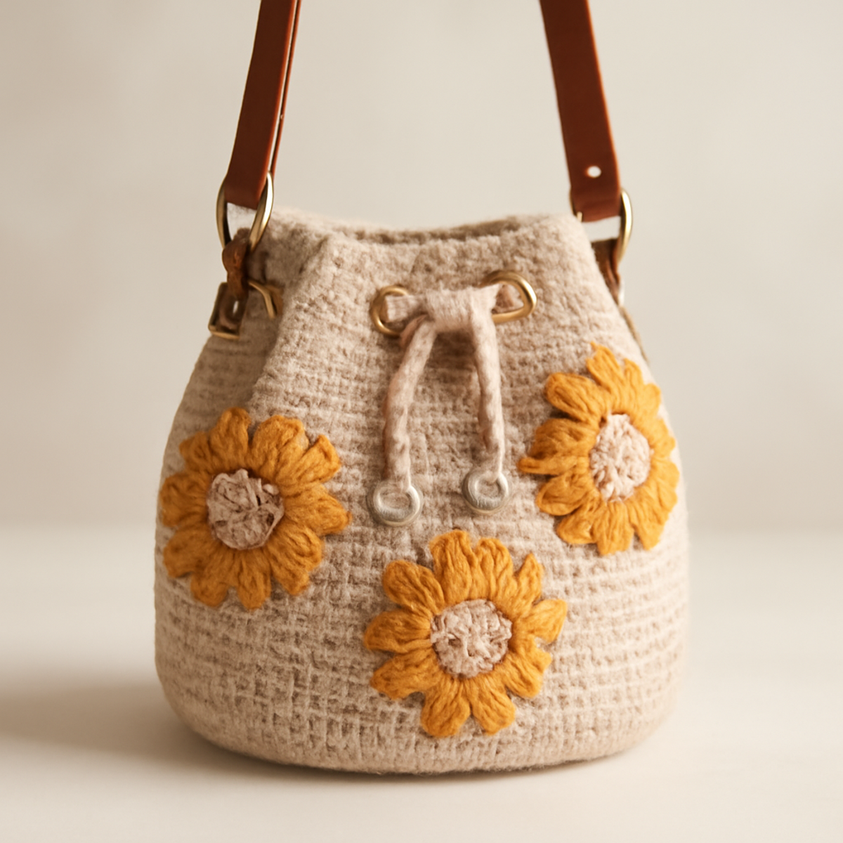 Boho-Chic Flower Motif Bag: A Cozy Crochet Pattern