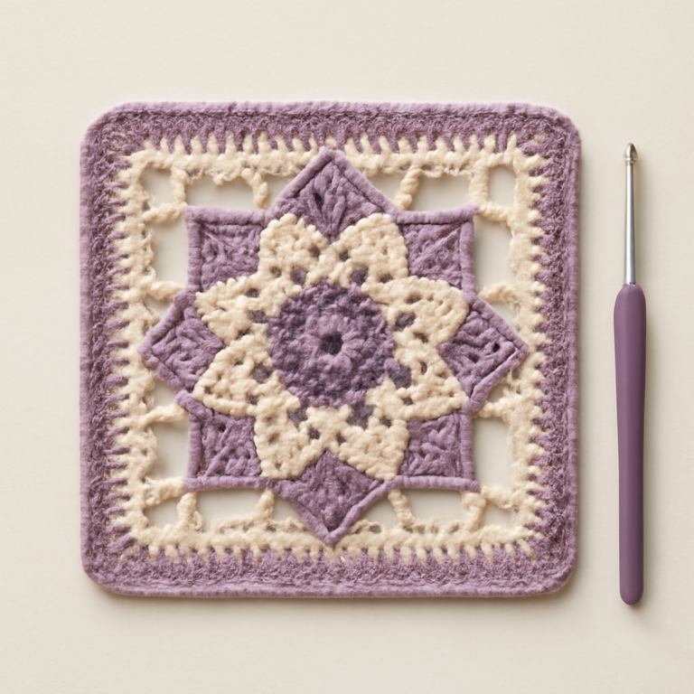 Chic Geometric Crochet Square: A Modern Motif for All Levels