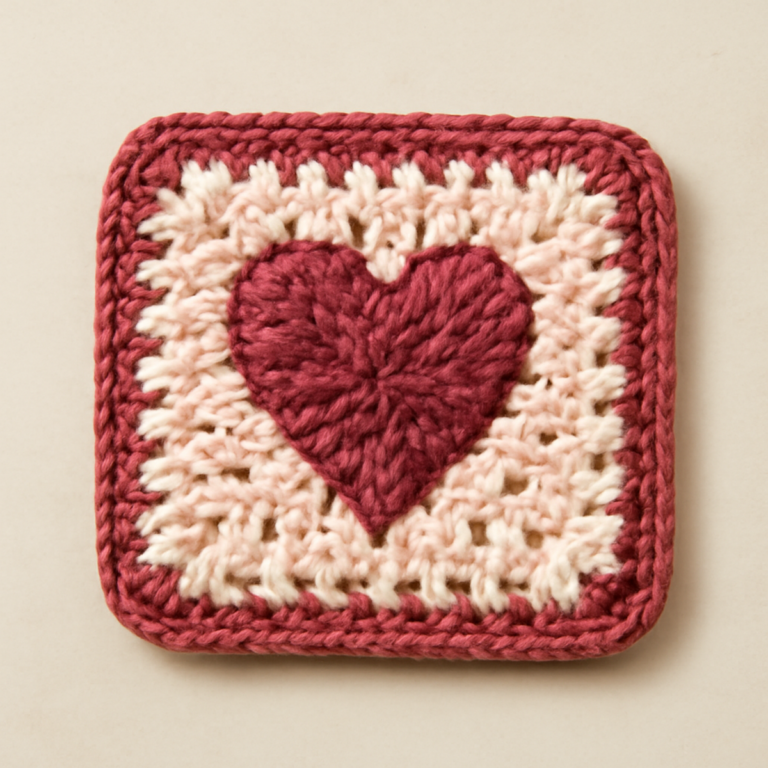 “Cozy Heart Granny Square Crochet: Easy & Whimsical Design”