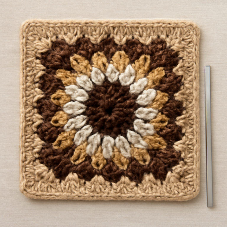 Earthy Floral Granny Square Crochet: A Beginner’s Delight