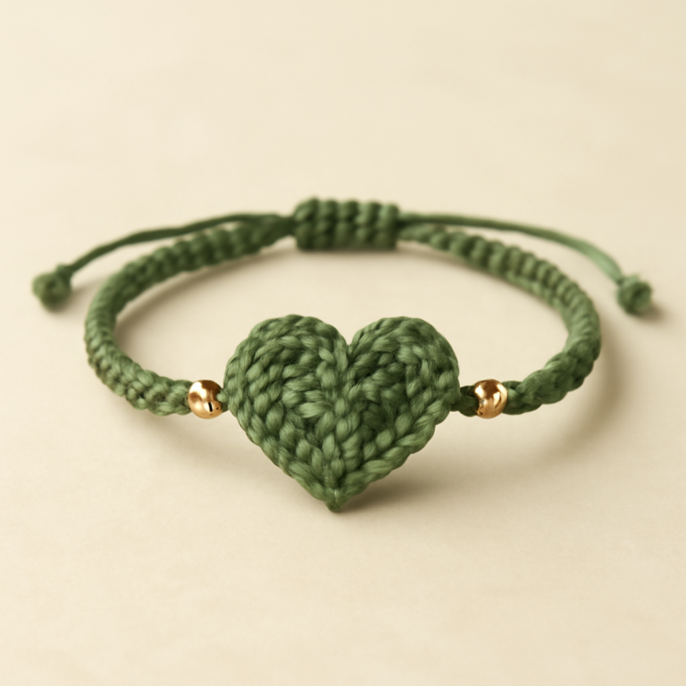 Charming Heart Bracelet Crochet: A Trendy DIY Project