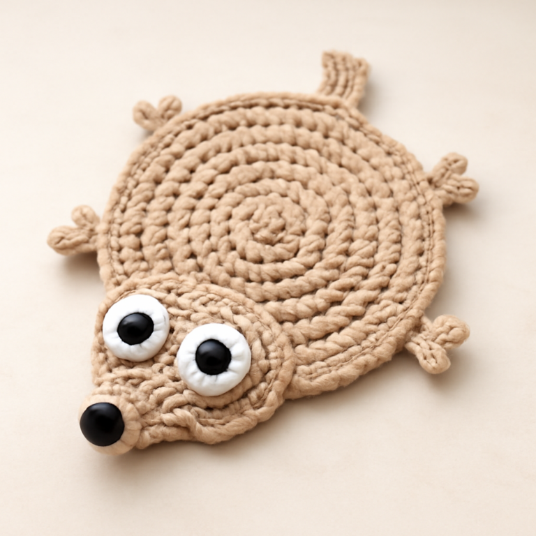 Whimsical Hedgehog Coaster Crochet: A Cozy DIY Delight