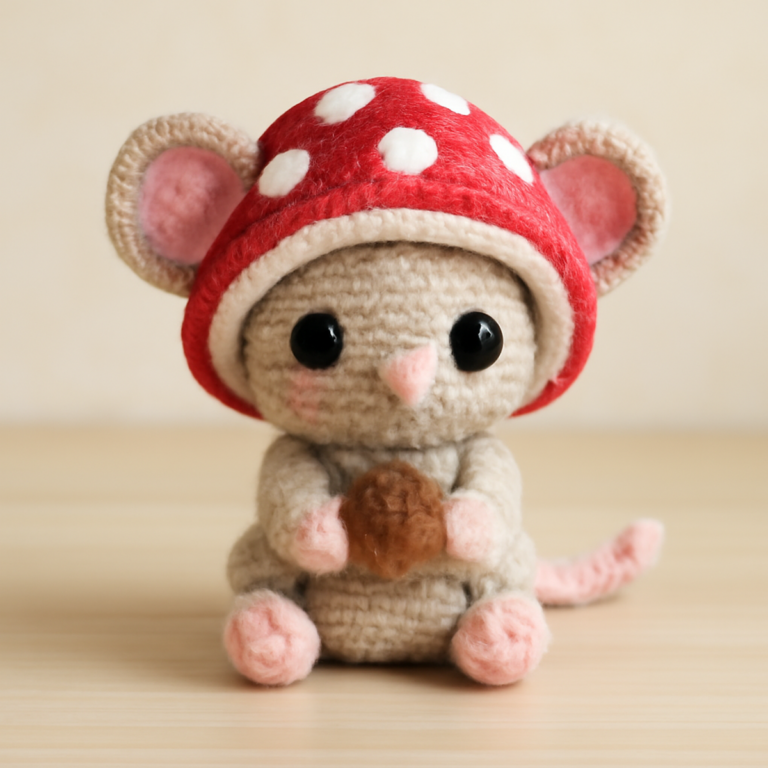 Charming Mushroom Mouse Crochet: Whimsical Amigurumi Fun