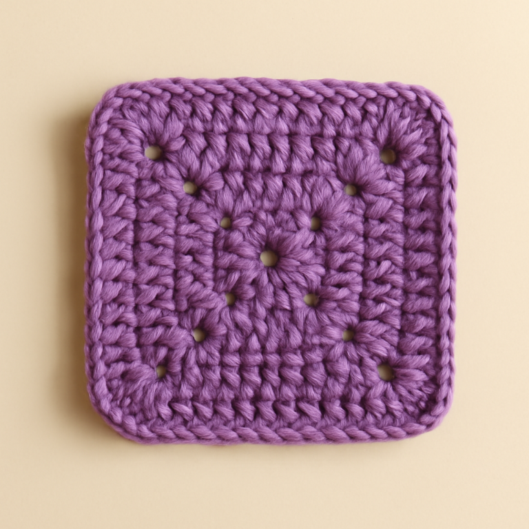 Cozy Solid Granny Square: A Beginner’s Delight!