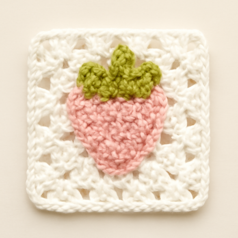 Cozy Strawberry Granny Square: Brighten Your Crochet Projects!