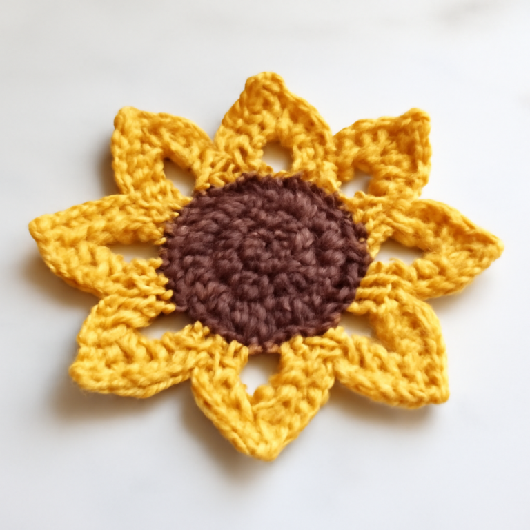 Sunflower Coasters: Quick Crochet for a Cozy Home Decor
