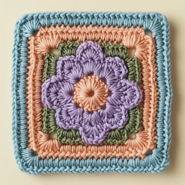 cotton crochet square
