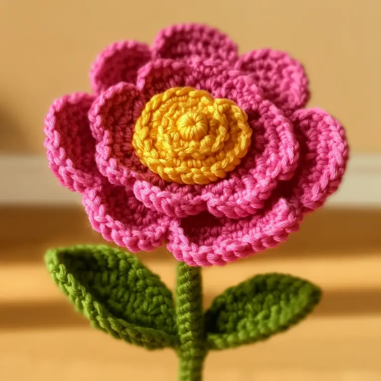 crochet carnation flower