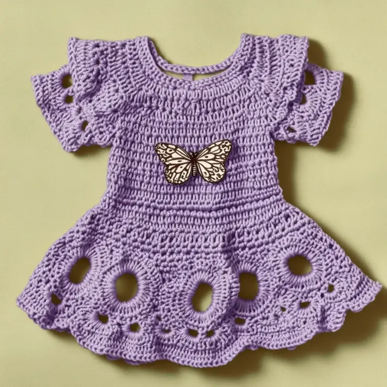Lavender Baby Dress Crochet Pattern: Quick & No-Sew Delight