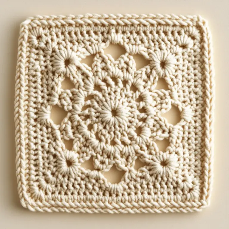 Textured Wheat Stitch Square: Create Stunning Crochet Motifs