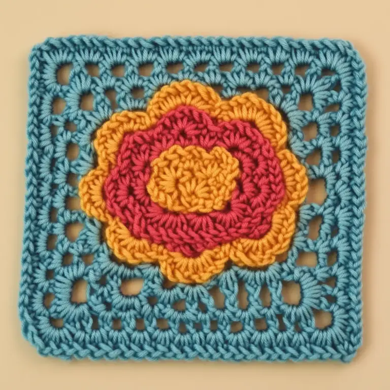 crochet flower square