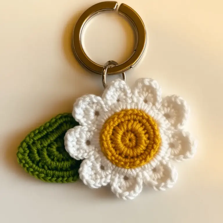 Charming Daisy Keychain Crochet for Quick Gift-Making