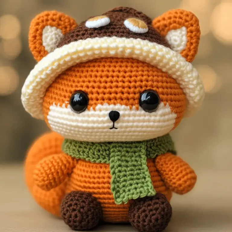 crochet fox capy
