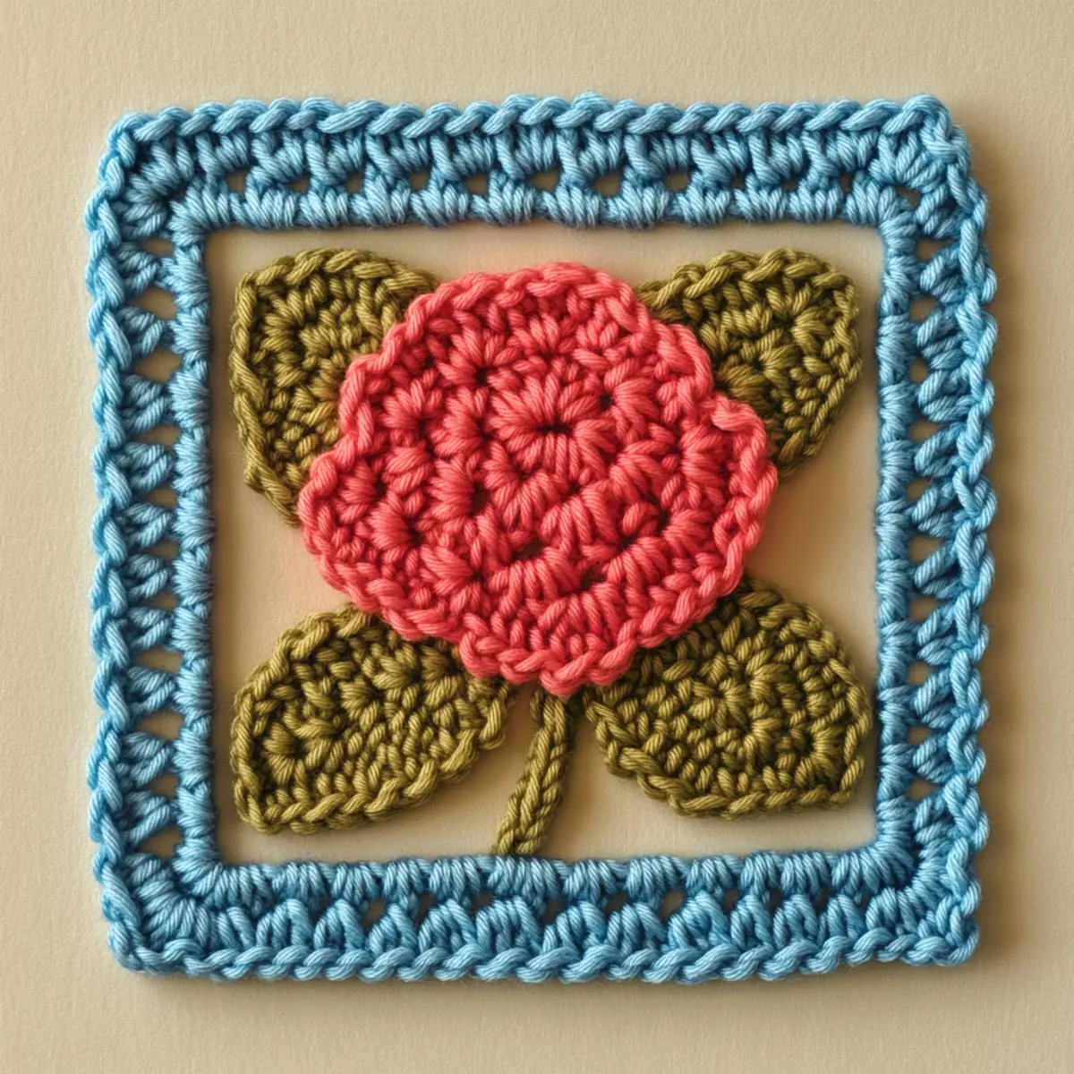 crochet floral square