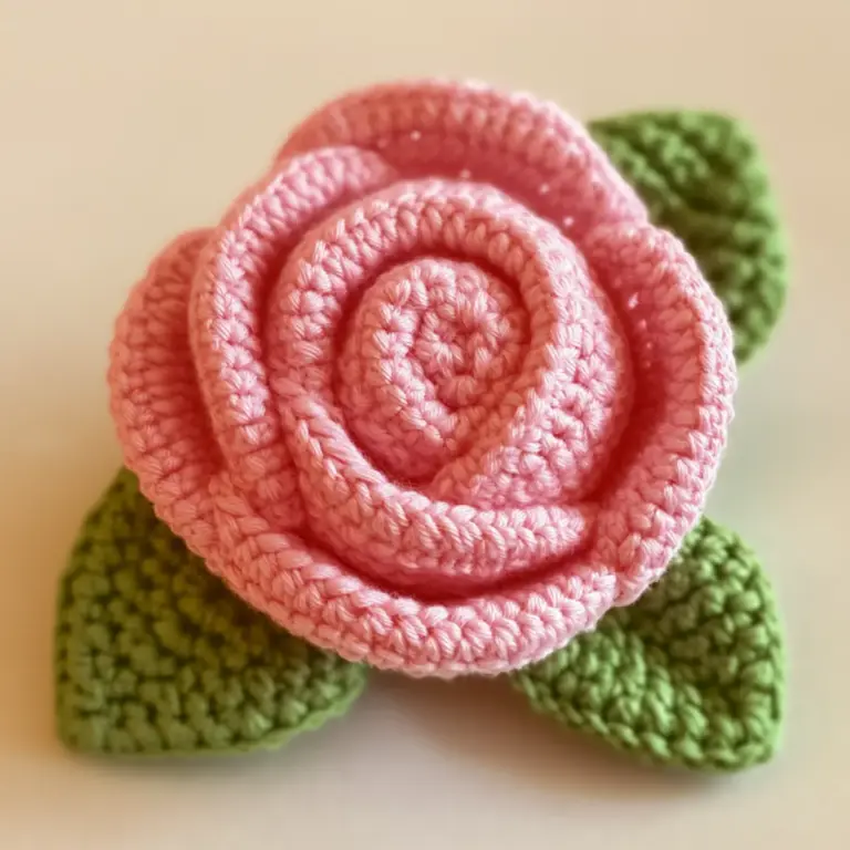 crochet rose pattern