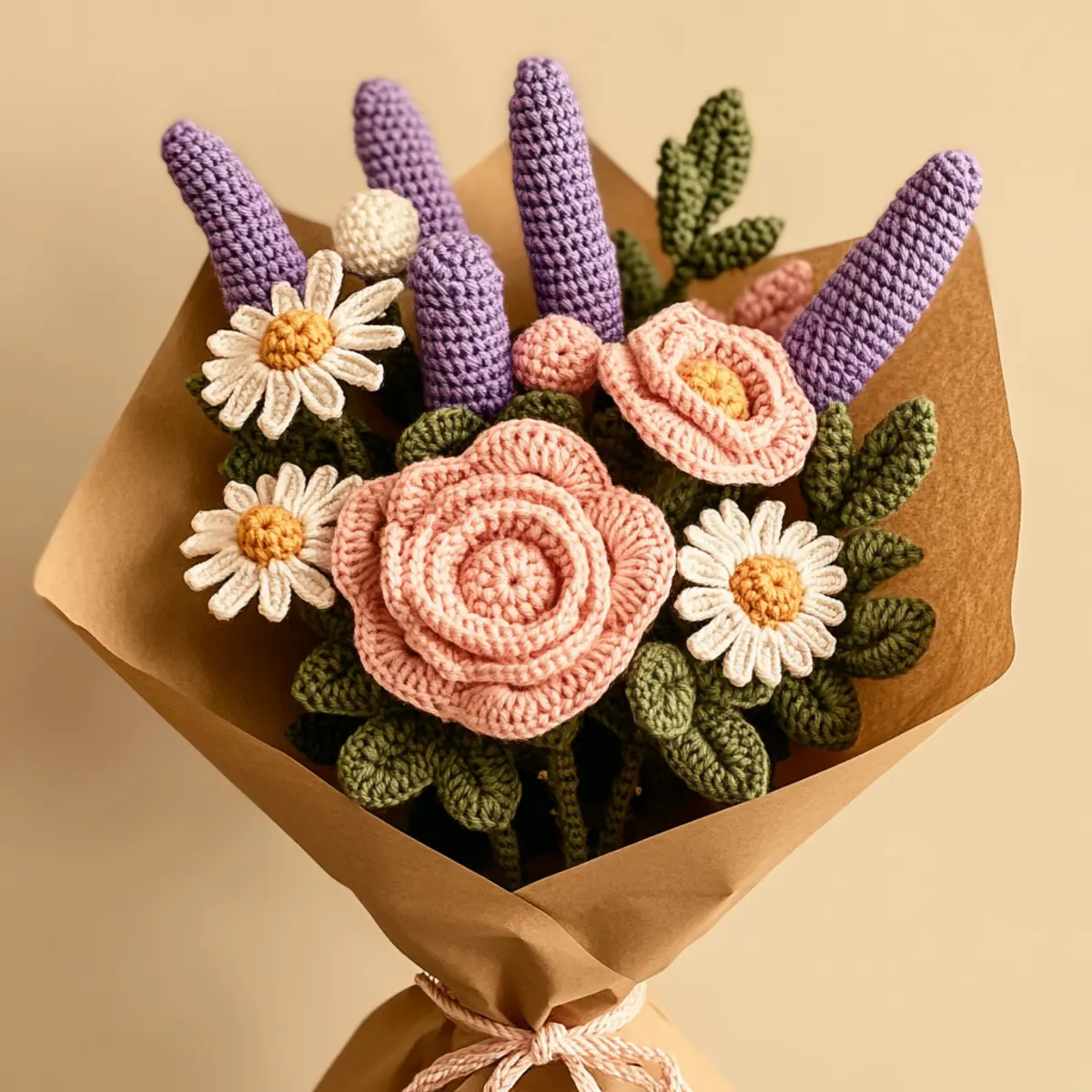 crochet flowers bouquet
