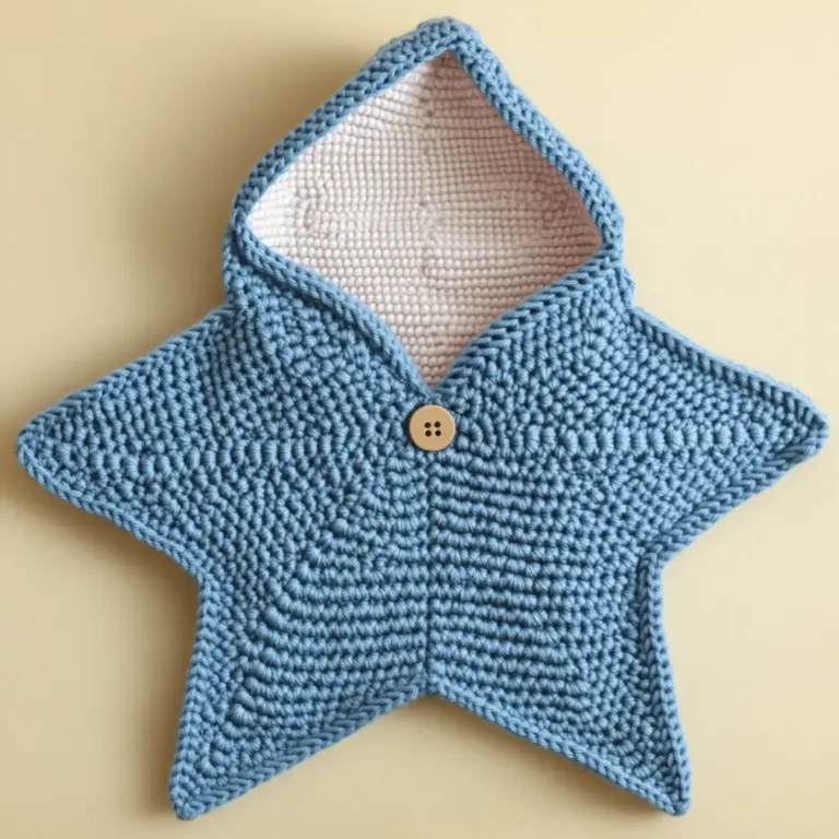 Charming Crochet Baby Cocoon: Whimsical Star Design