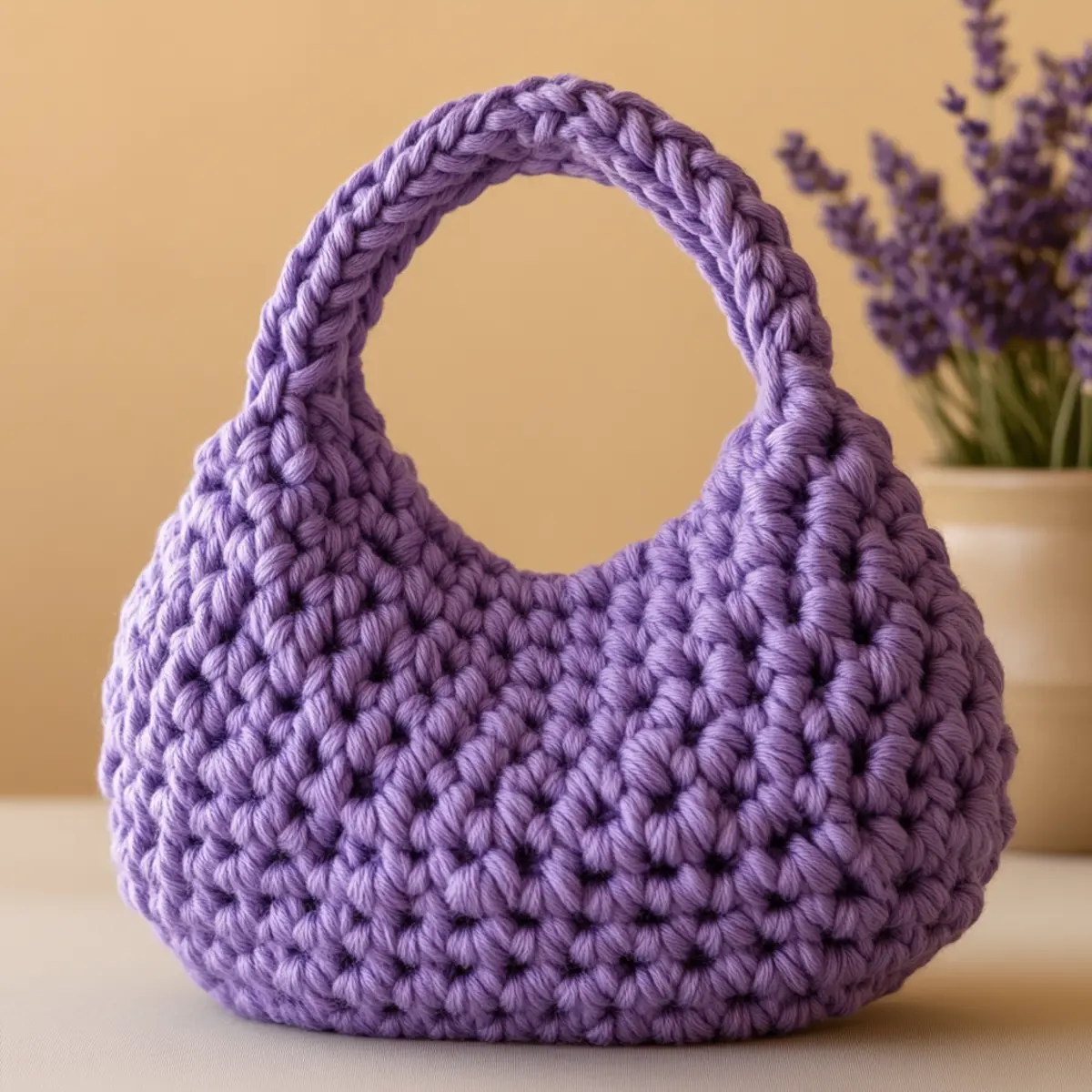 chunky crochet bag