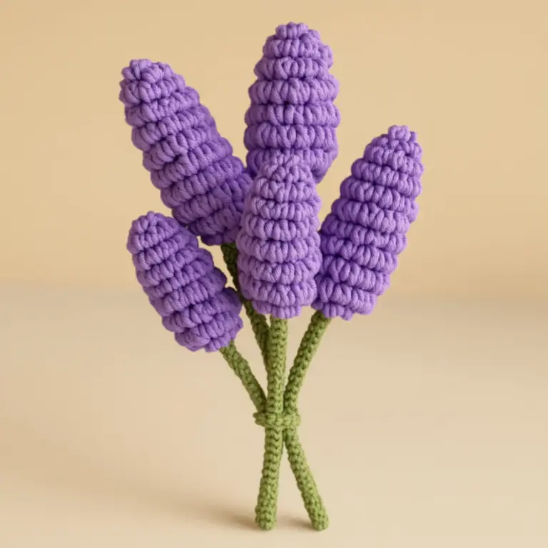Delightful Crochet Lavender Bouquet for Aesthetic Decor