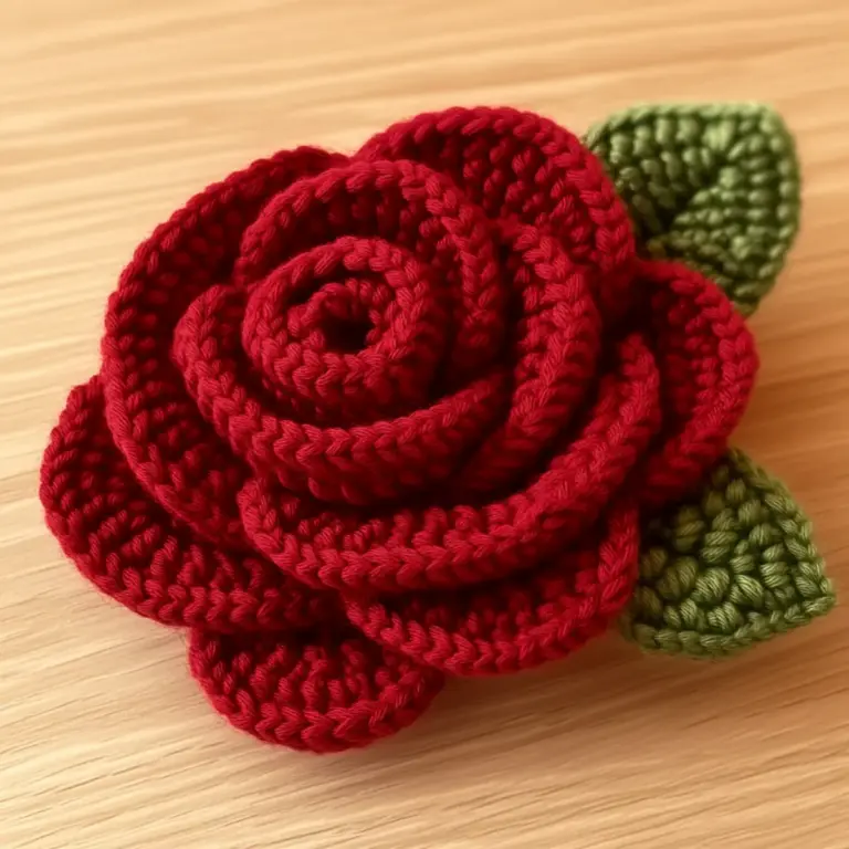 Elegant Crochet Rose Pattern for a Cozy Floral Touch