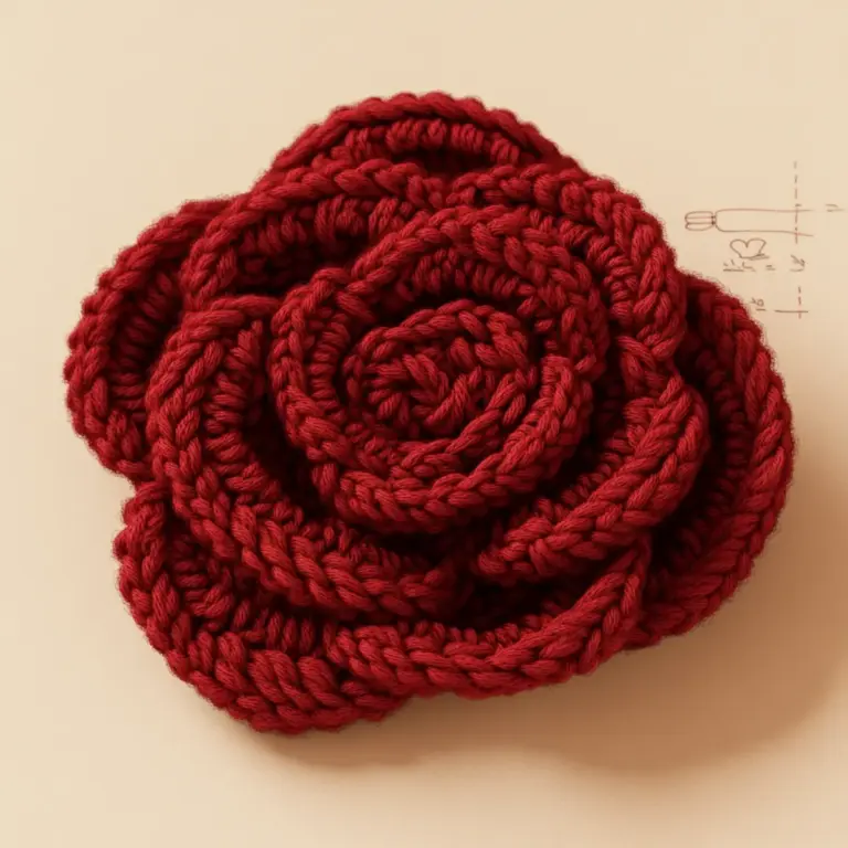Elegant Crochet Rose Pattern for Charming Decor