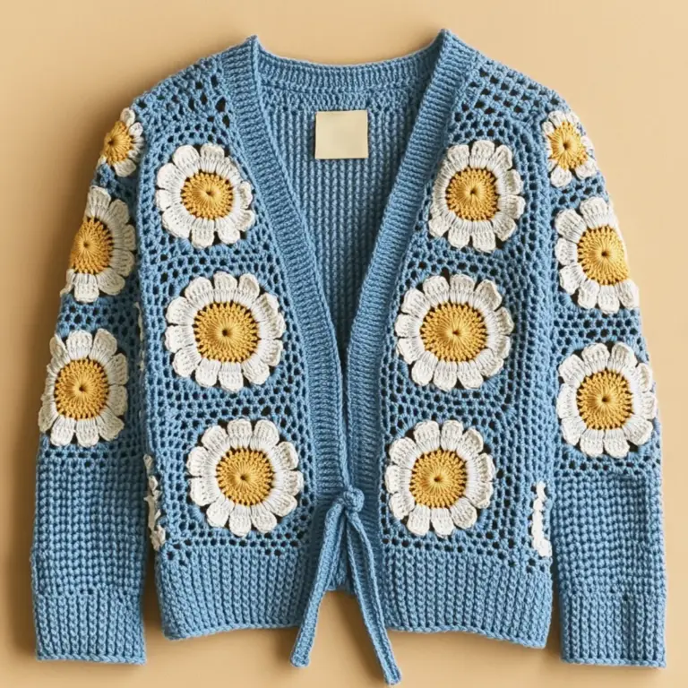 Charming Daisy Granny Square Cardigan for Stylish Layers
