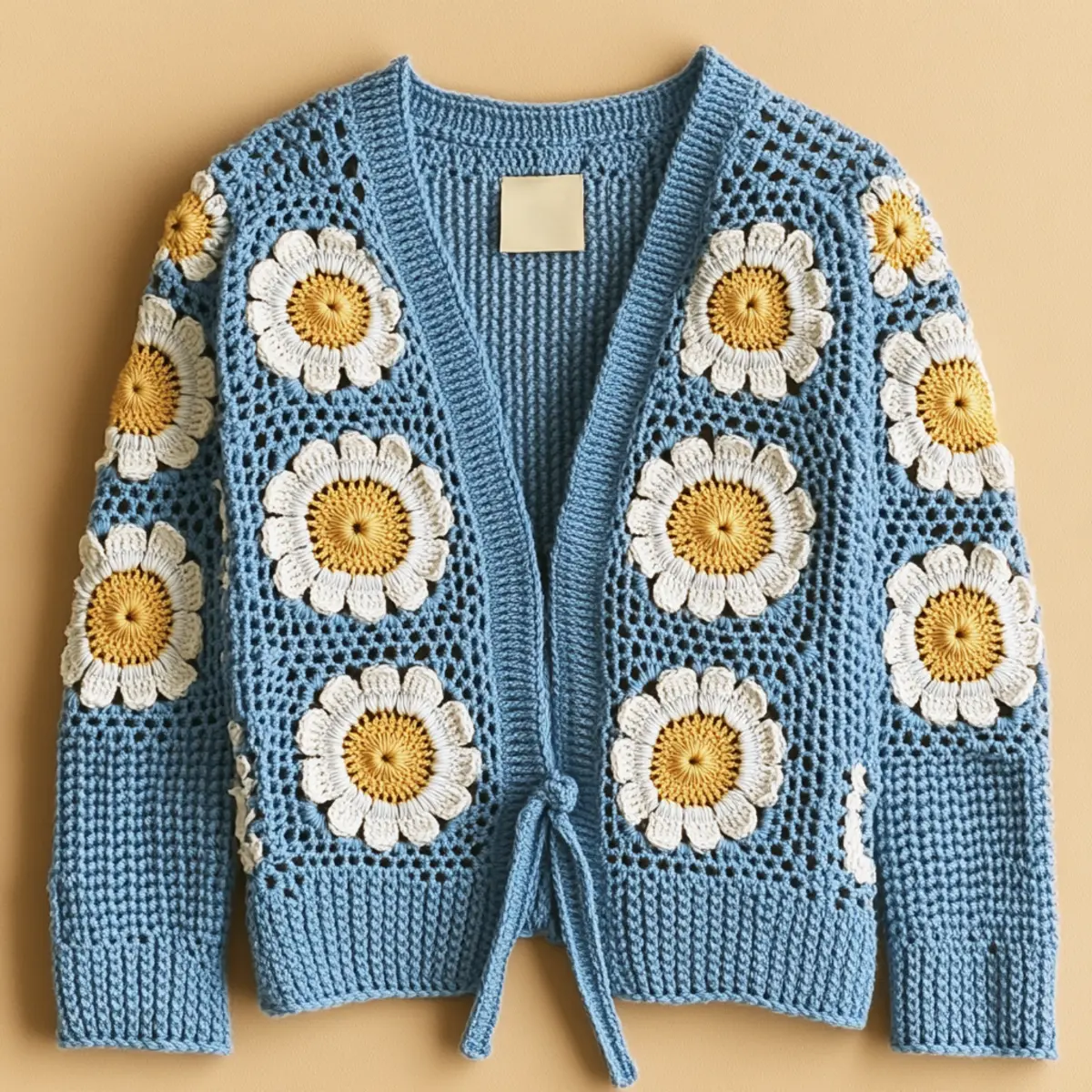 daisy granny square cardigan