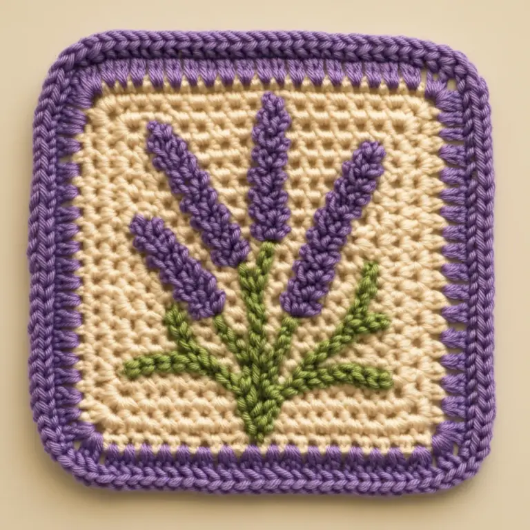 Delightful Lavender Granny Square: A Floral Crochet Tutorial