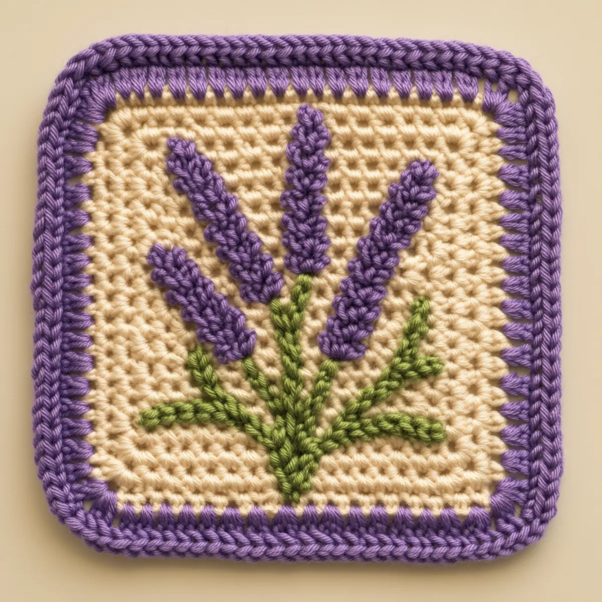 lavender granny square
