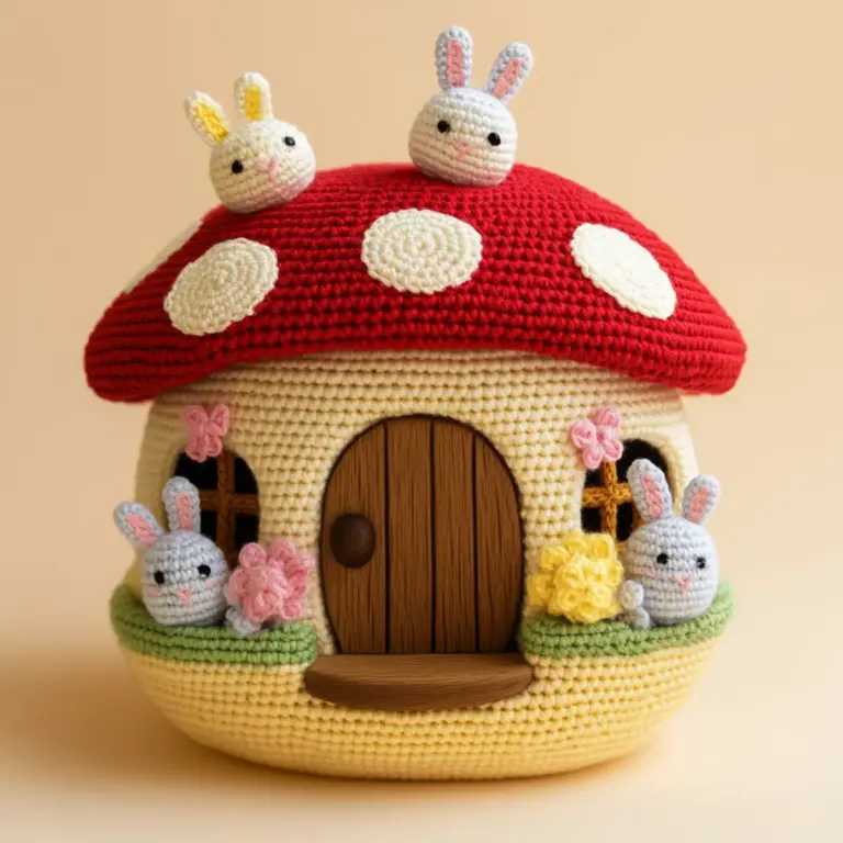 crochet bunny house