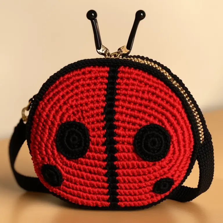 Beginner-Friendly Ladybug Crossbody Bag Crochet Pattern