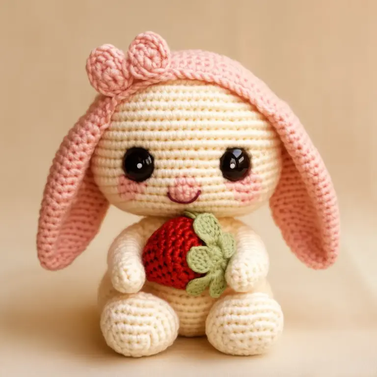 strawberry bunny crochet
